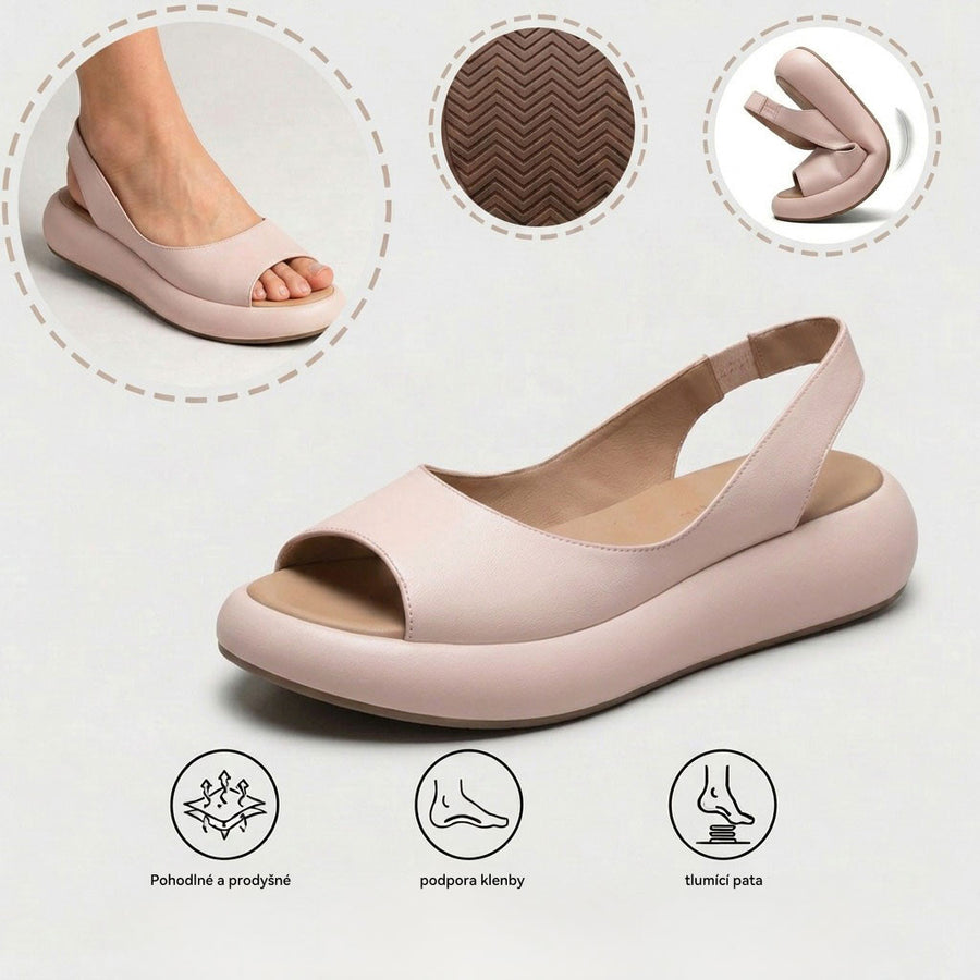 Ergonomické ortopedické sandály – s podporou klenby, která pomáhá zmírnit bolest nohou, stabilizovat patu a snížit nestabilitu při chůzi
