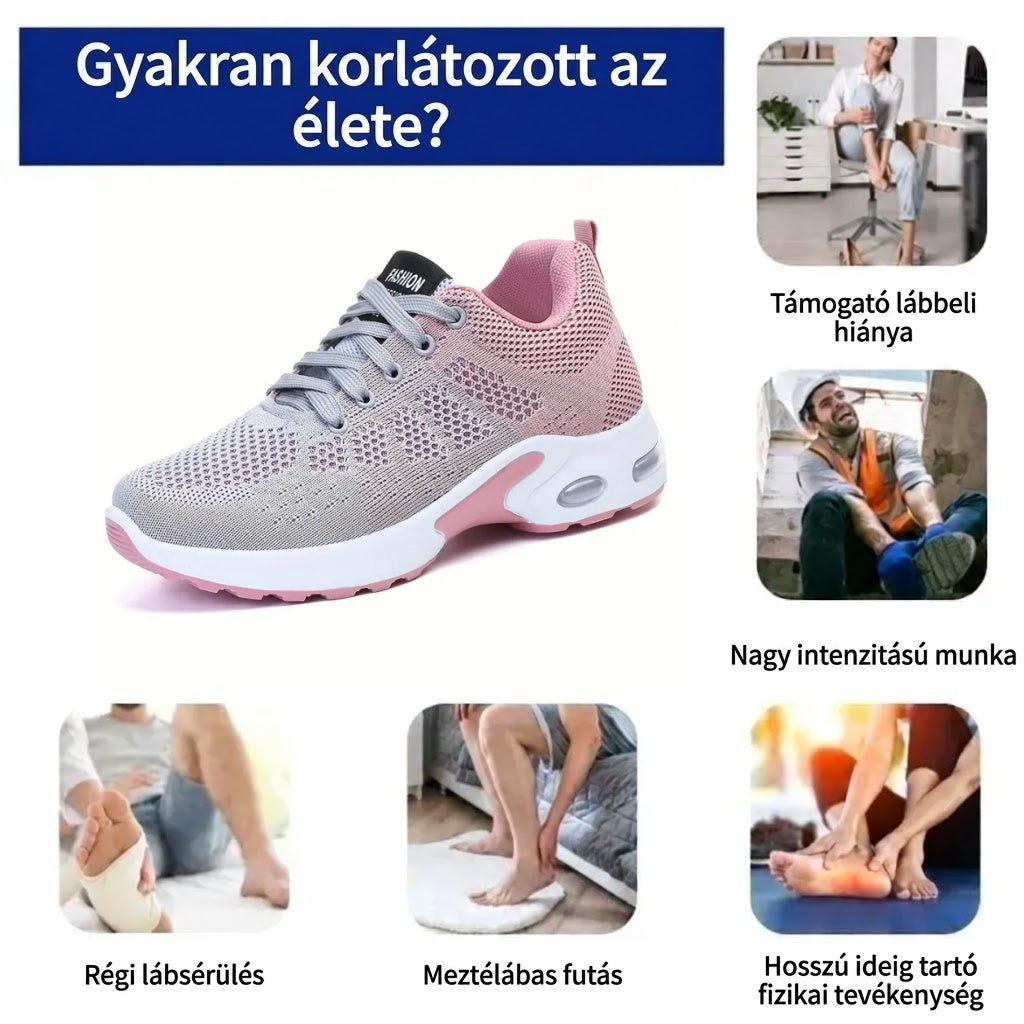 ⏰ Féláras akció 🔥 Ergonomikus kialakítású, ütéselnyelő ortopédiai futócipő ✅️ Kifejezetten európai nők számára tervezett ortopédiai egészségmegőrző cipő.