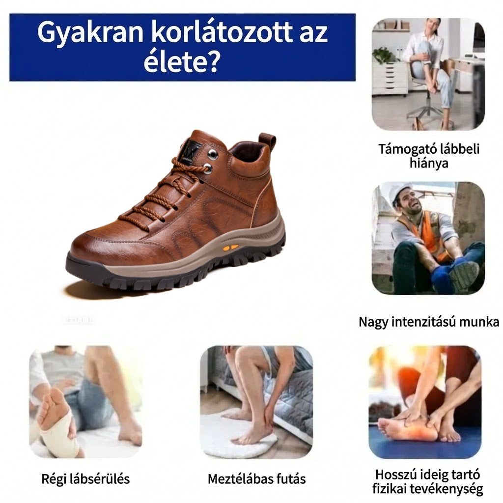 Utolsó nap! Féláras ajánlat! ✅ Lábproblémákkal küzdők számára tervezett ortopéd cipő, amely a hát-, ízületi és lábfájdalom enyhítését szolgálja.