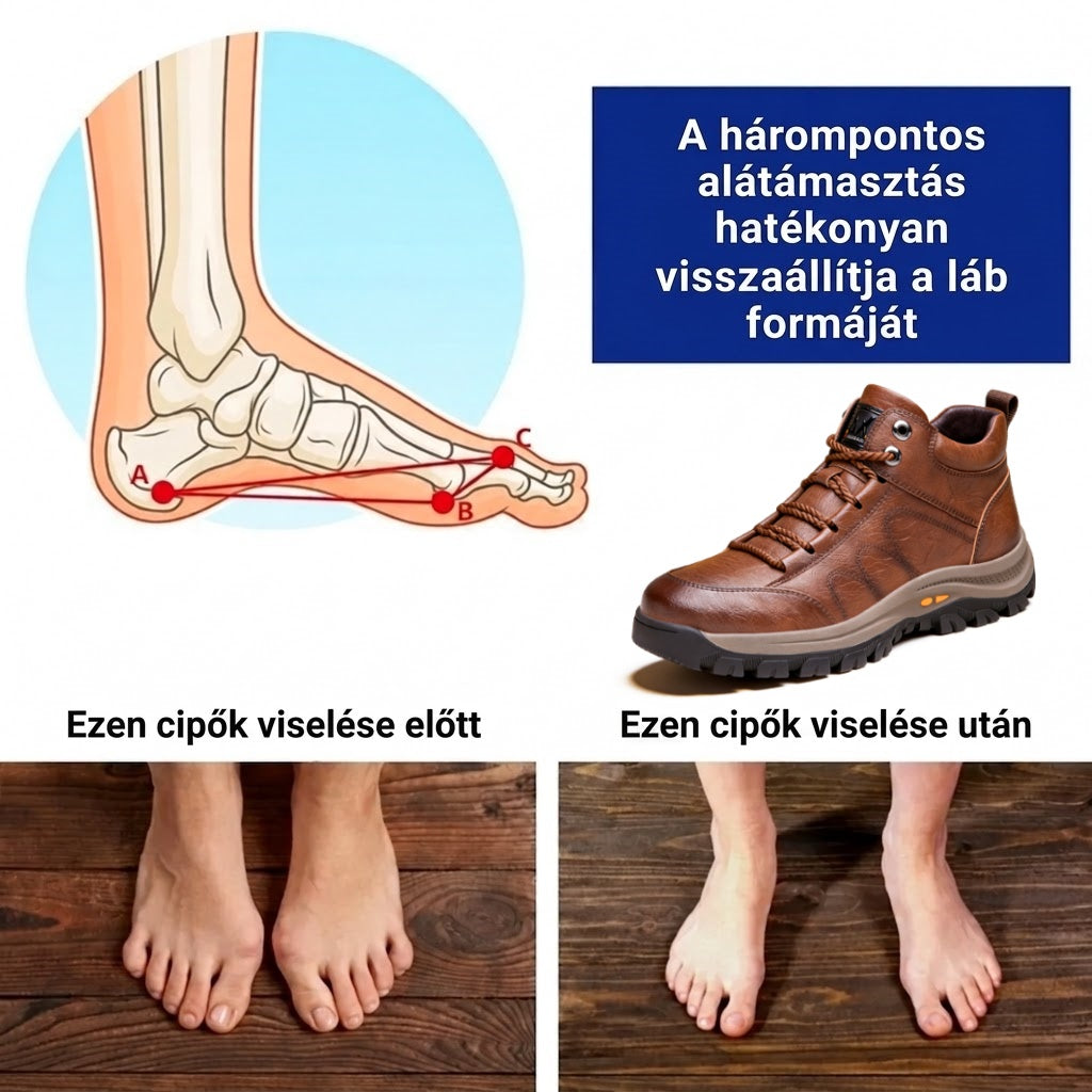 Utolsó nap! Féláras ajánlat! ✅ Lábproblémákkal küzdők számára tervezett ortopéd cipő, amely a hát-, ízületi és lábfájdalom enyhítését szolgálja.