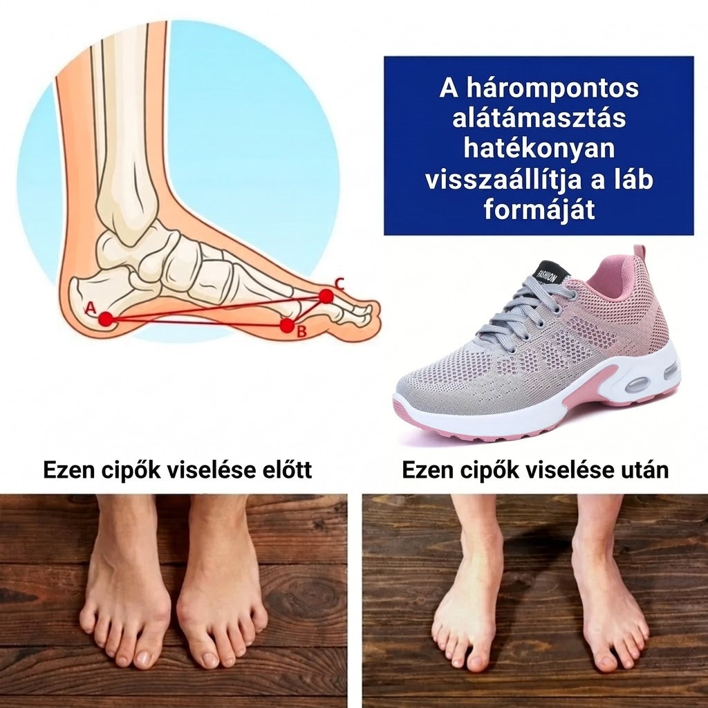 ⏰ Féláras akció 🔥 Ergonomikus kialakítású, ütéselnyelő ortopédiai futócipő ✅️ Kifejezetten európai nők számára tervezett ortopédiai egészségmegőrző cipő.