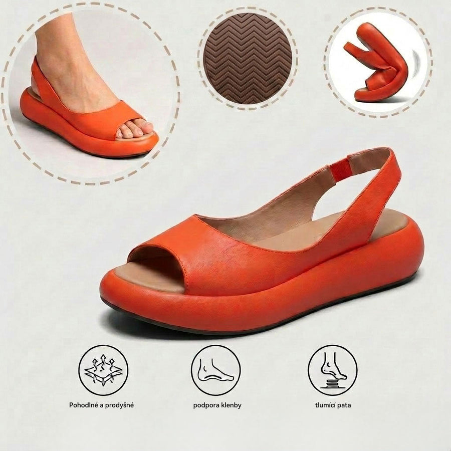 Ergonomické ortopedické sandály – s podporou klenby, která pomáhá zmírnit bolest nohou, stabilizovat patu a snížit nestabilitu při chůzi