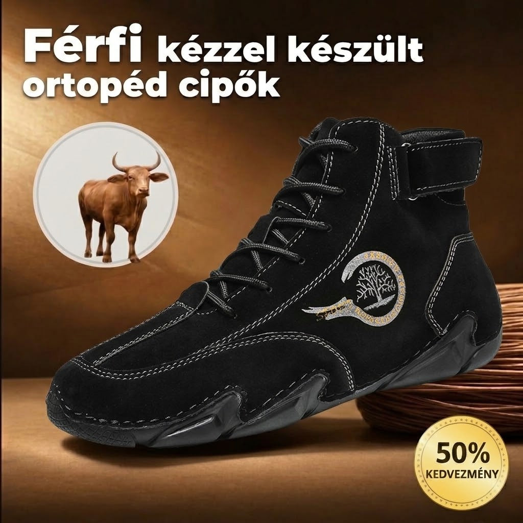 🔥 Kiváló minőségű, valódi bőr ortopéd cipők | Boltozati alátámasztás, fájdalomcsillapítás és könnyebb járás | Uniszex.