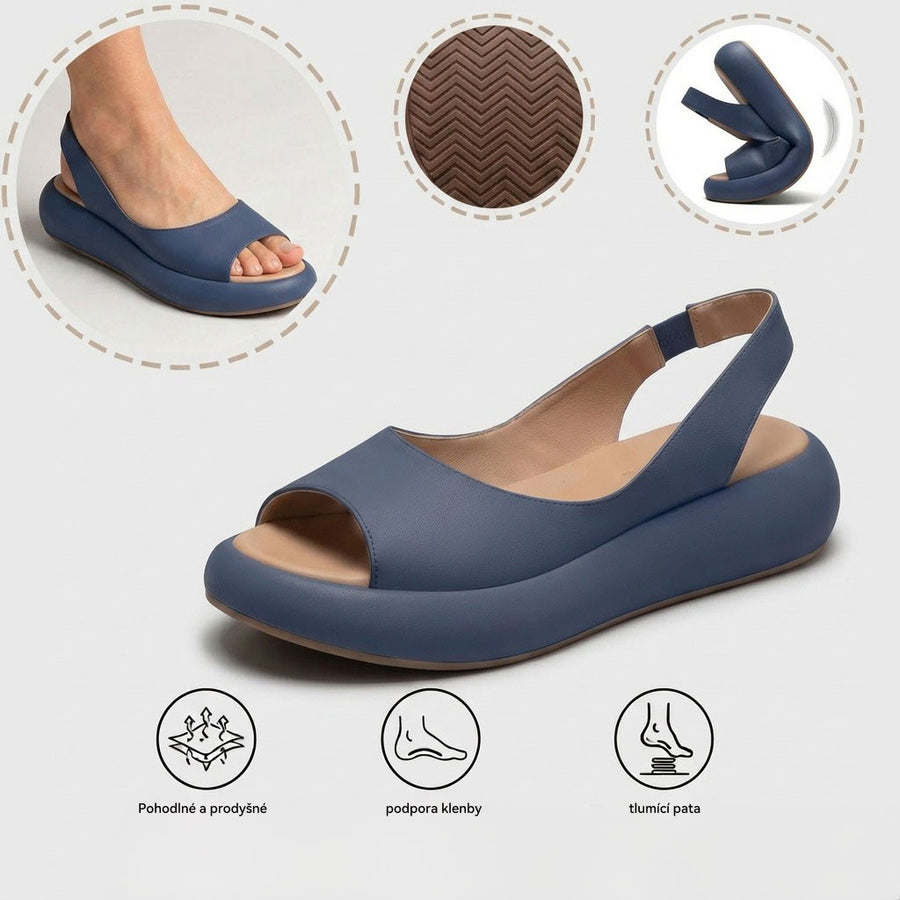 Ergonomické ortopedické sandály – s podporou klenby, která pomáhá zmírnit bolest nohou, stabilizovat patu a snížit nestabilitu při chůzi