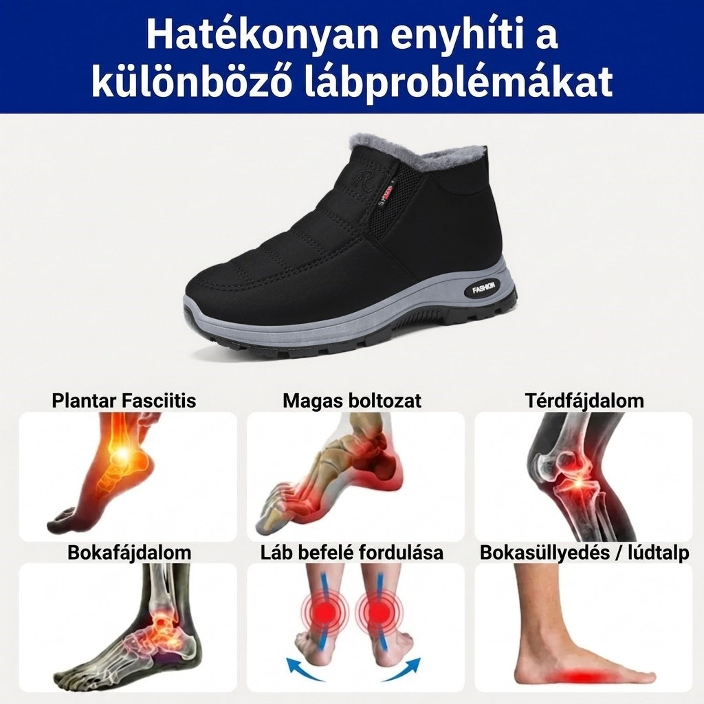 ⏰ Csak ma érvényes, féláras ajánlat! 🔥 Ergonomikus és ortopédiai kialakítású téli lábbeli, amely hatékonyan enyhíti a láb-, térd- és hátfájdalmat – férfiak és nők számára egyaránt ideális.