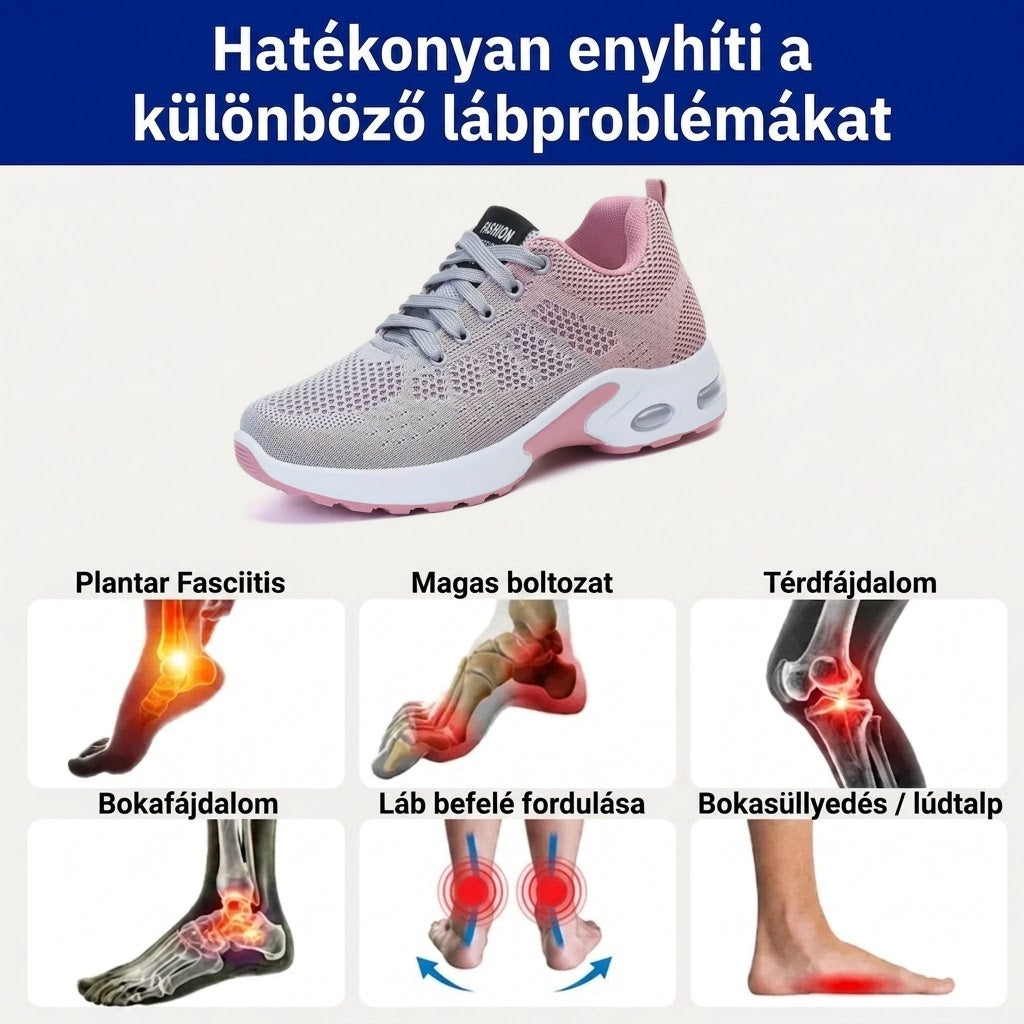 ⏰ Féláras akció 🔥 Ergonomikus kialakítású, ütéselnyelő ortopédiai futócipő ✅️ Kifejezetten európai nők számára tervezett ortopédiai egészségmegőrző cipő.