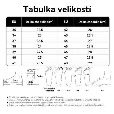 Pohodlná ortopedická obuv – s podporou klenby, která zmírňuje bolest; lehká, tlumící nárazy, s voděodolným koženým povrchem.