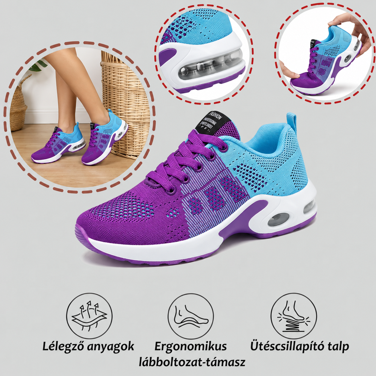 ⏰ Féláras akció 🔥 Ergonomikus kialakítású, ütéselnyelő ortopédiai futócipő ✅️ Kifejezetten európai nők számára tervezett ortopédiai egészségmegőrző cipő.