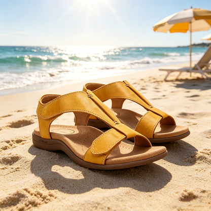 Pohodlné ortopedické sandály – ergonomická podpora klenby, nastavitelná šířka, zkrášlují postavu nohou.