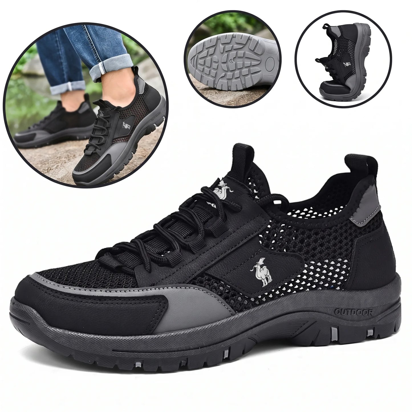 Ergonomické ortopedické tenisky – podpora klenby pro zmírnění bolesti nohou, stabilizaci paty a snížení tlaku na klouby.